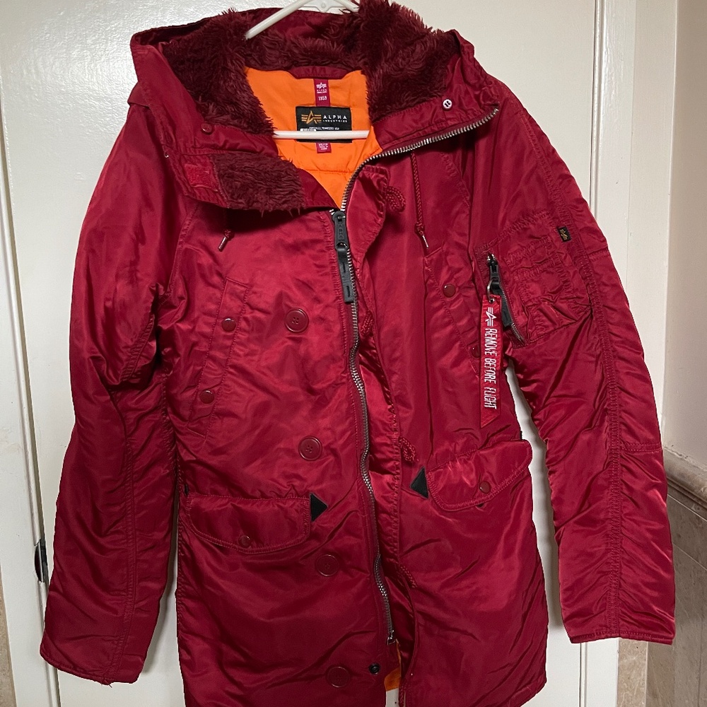 Red Alpha Industries N-3B W PARKA womens xs small